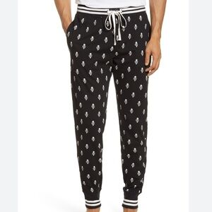 Polo Ralph Lauren skull print black flannel jogger pajama pants men’s